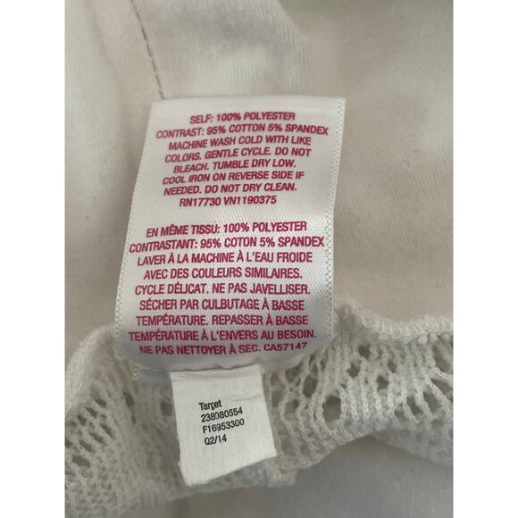 Xhilaration Women's Stretch Waist Lace Cover Up Pants White Large - Picture 5 of 5